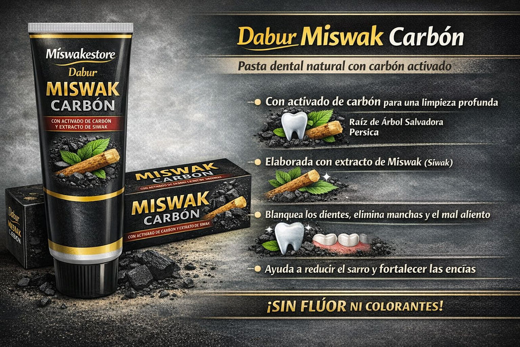 Pasta dental Miswak con Carbon Activo 170Gr